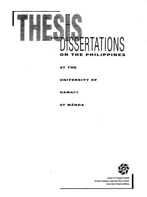 sample thesis paper in the philippines|Theses and Dissertations .